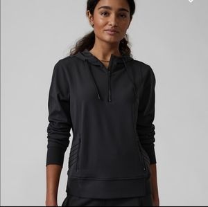 Athleta Black Venice Moto Hoodie Jacket XS